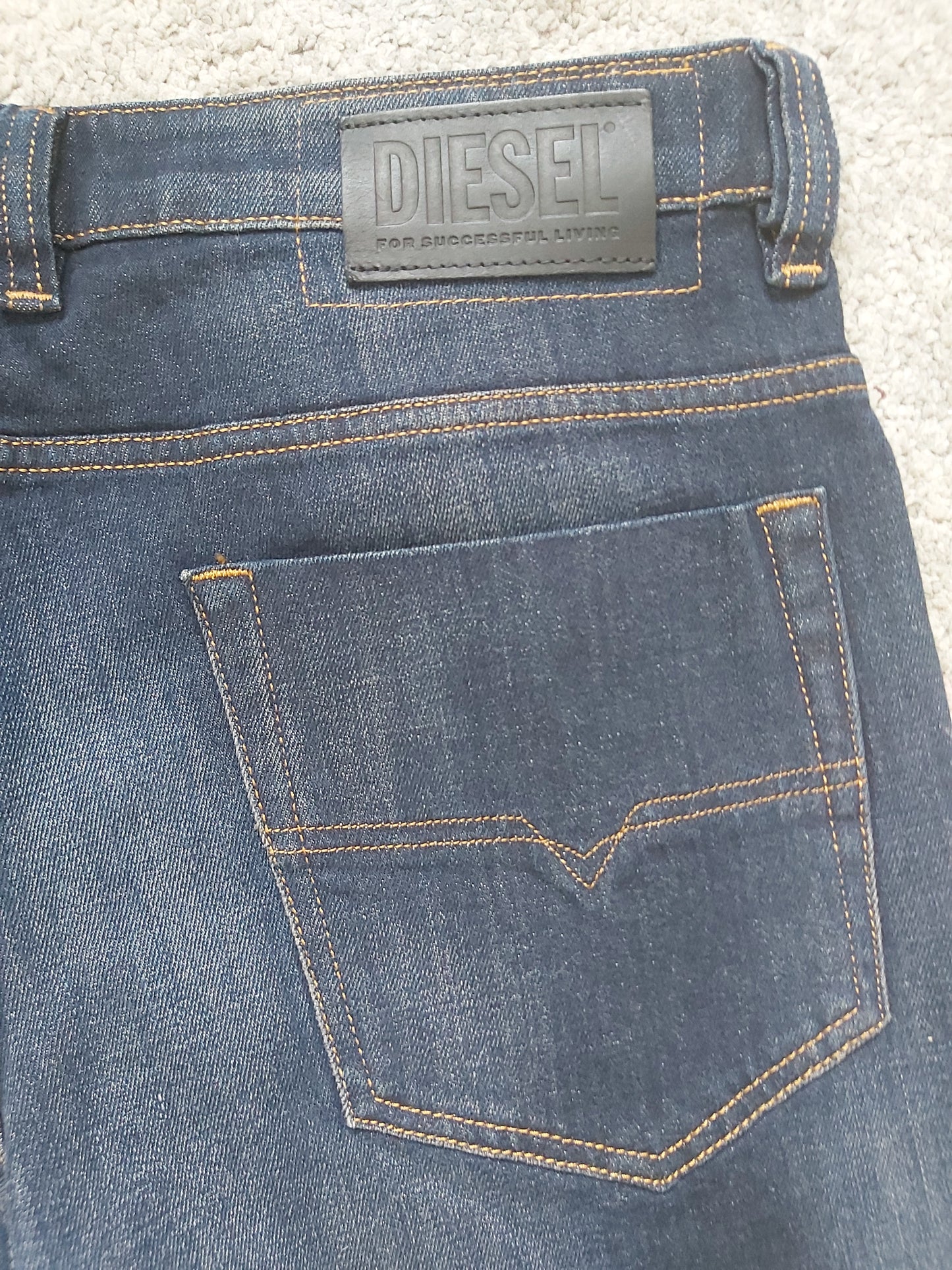 Diesel Herren Jeans Safado-X 0890Z Dunkelblau Straight Used Look Stretch Neu