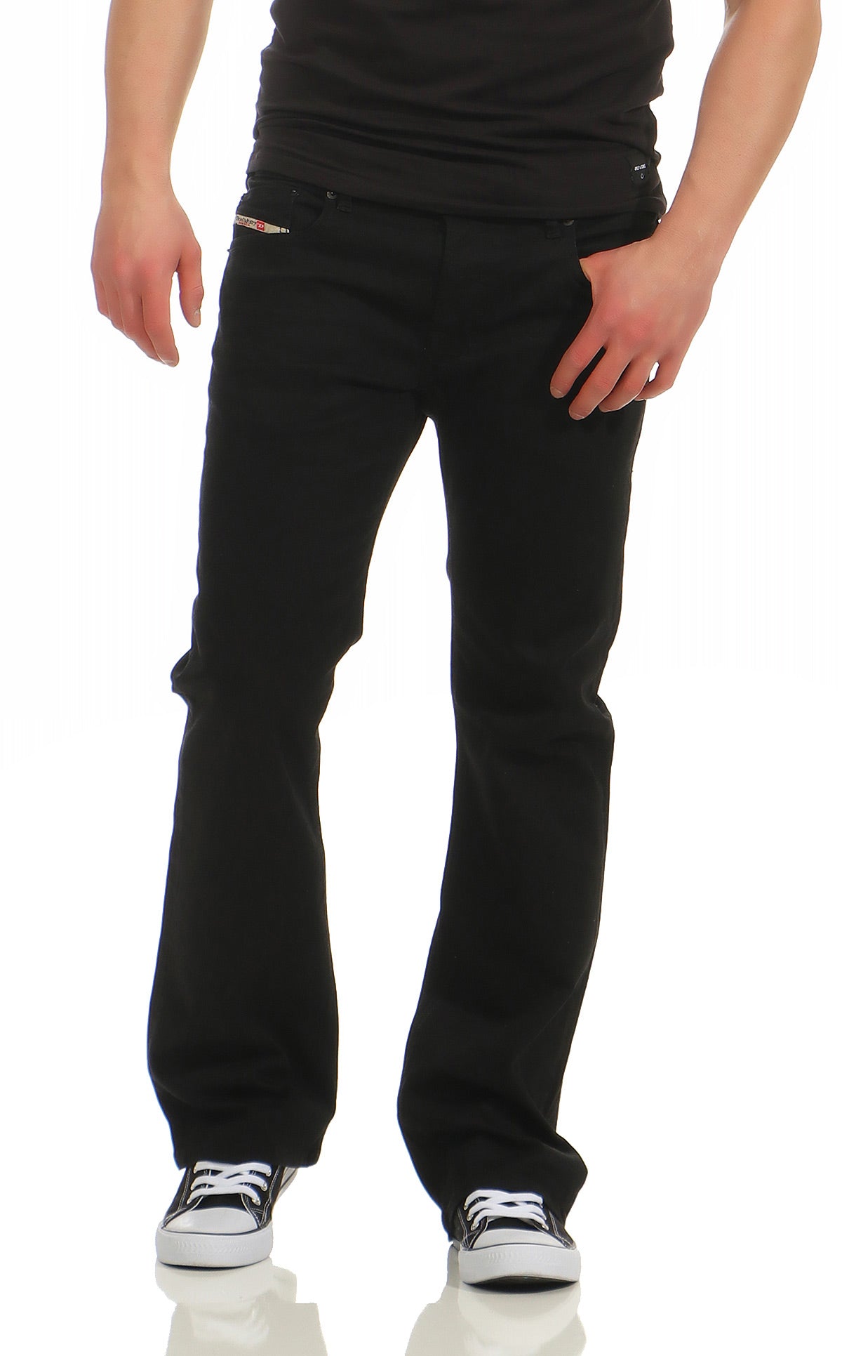 Diesel Herren Jeans Zatiny 0688H Schwarz Bootcut Stretch Hose Neu