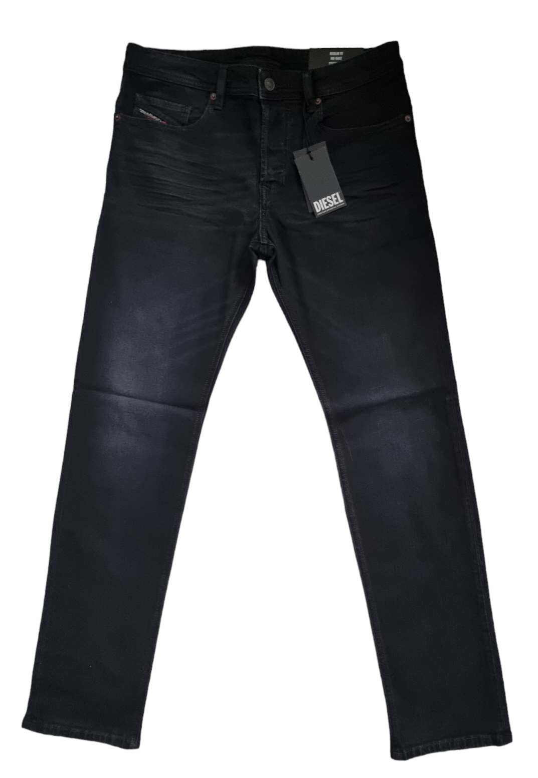 Diesel Herren Jeans Safado-X RM064 Dunkelgrau Schwarz L32 Regular Slim Straight Stretch