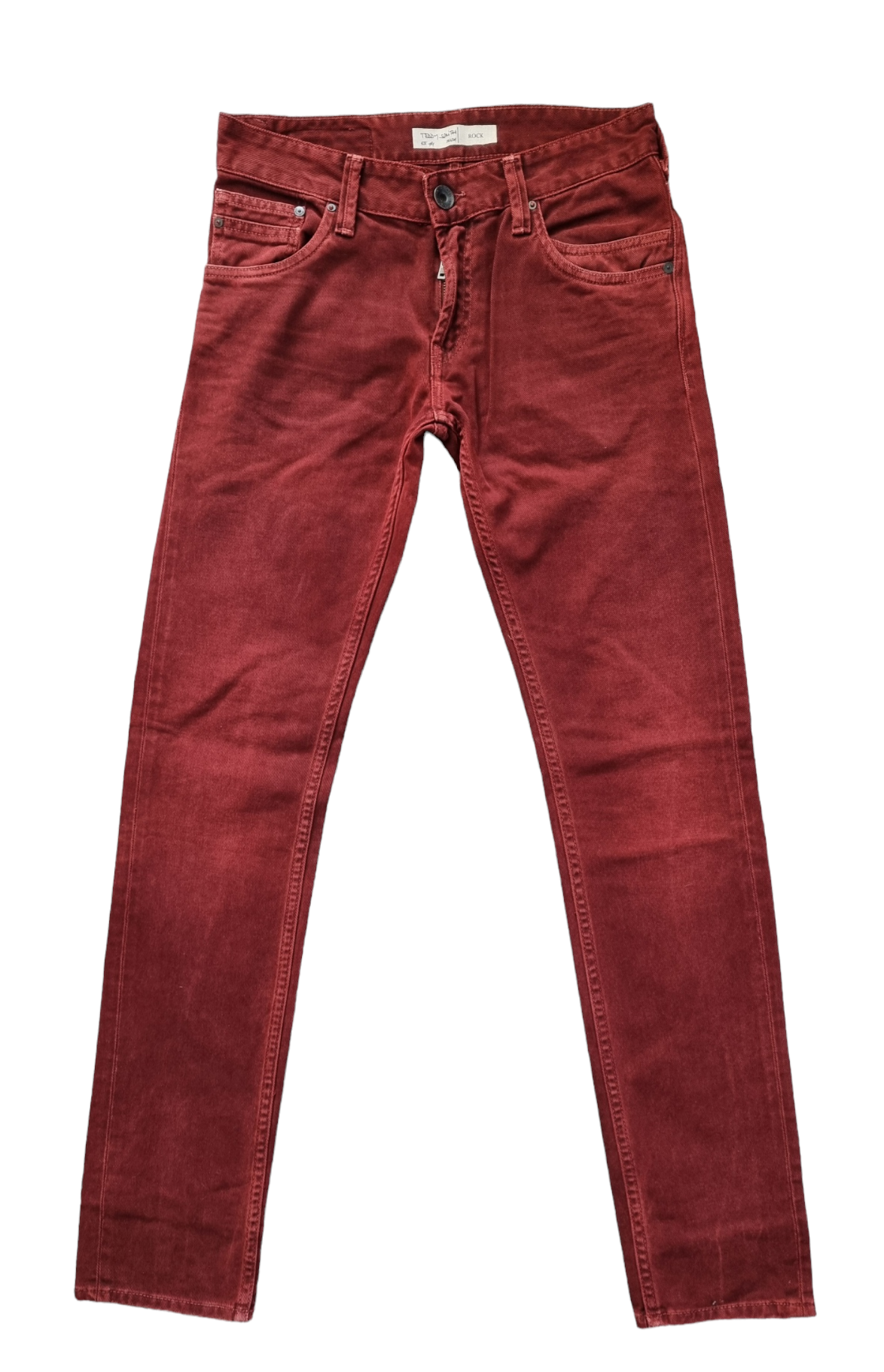 Teddy Smith Damen Jeans Rosty Rock Deep Red Slim Neu