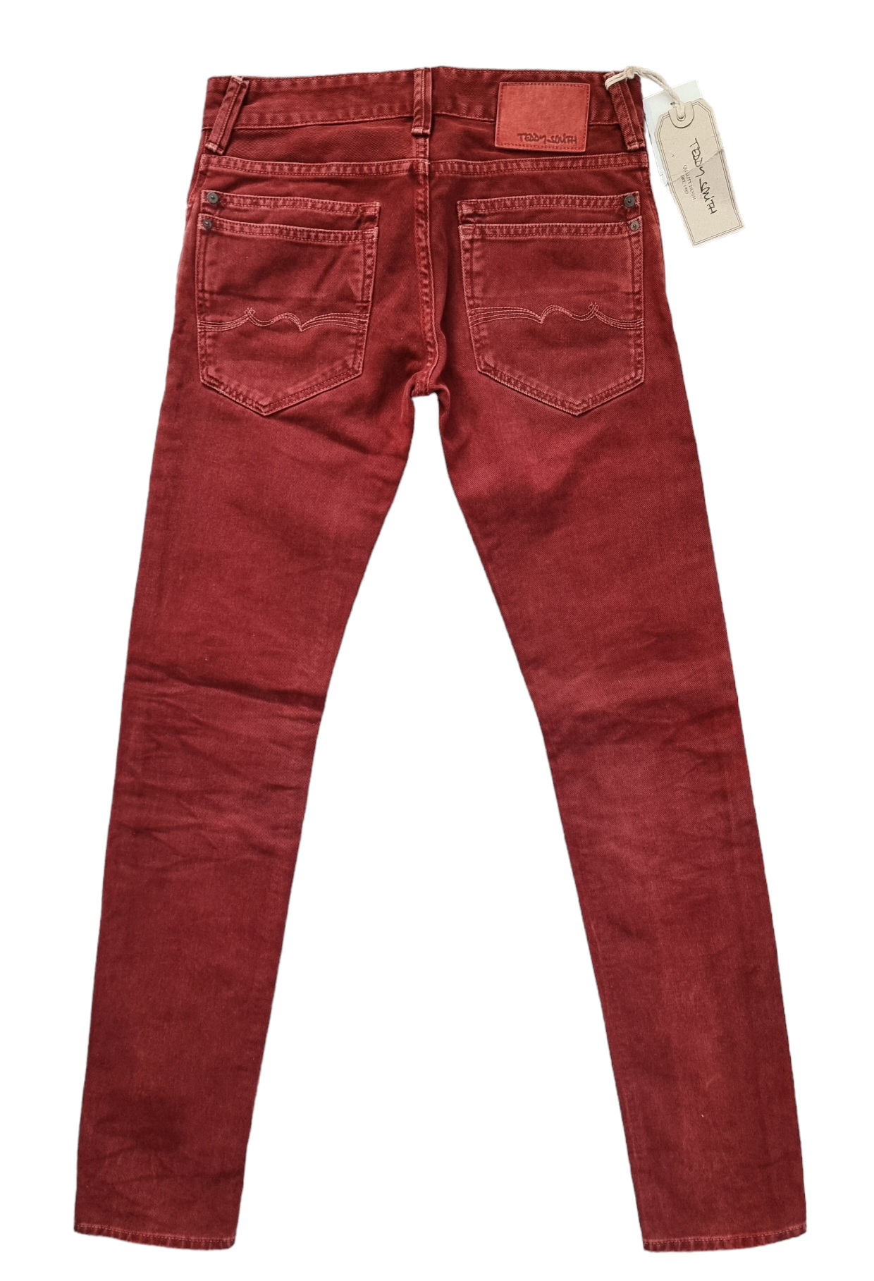 Teddy Smith Damen Jeans Rosty Rock Deep Red Slim Neu