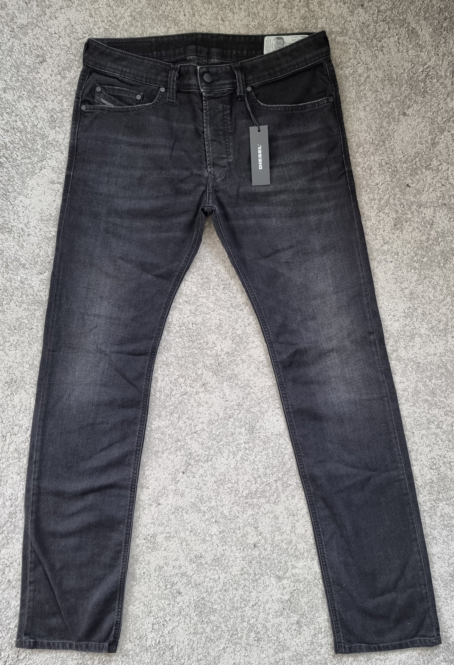 Diesel Herren Jeans Safado R9B60 Schwarz Straight Used Look Stretch Neu