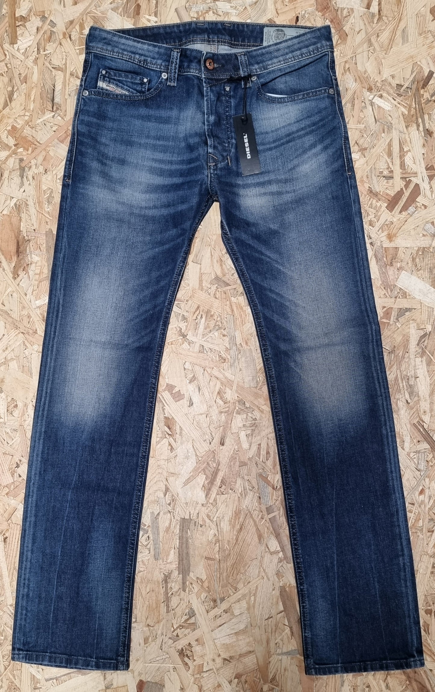 Diesel Herren Jeans Safado 0848C Blau Straight Used Look Stretch Neu