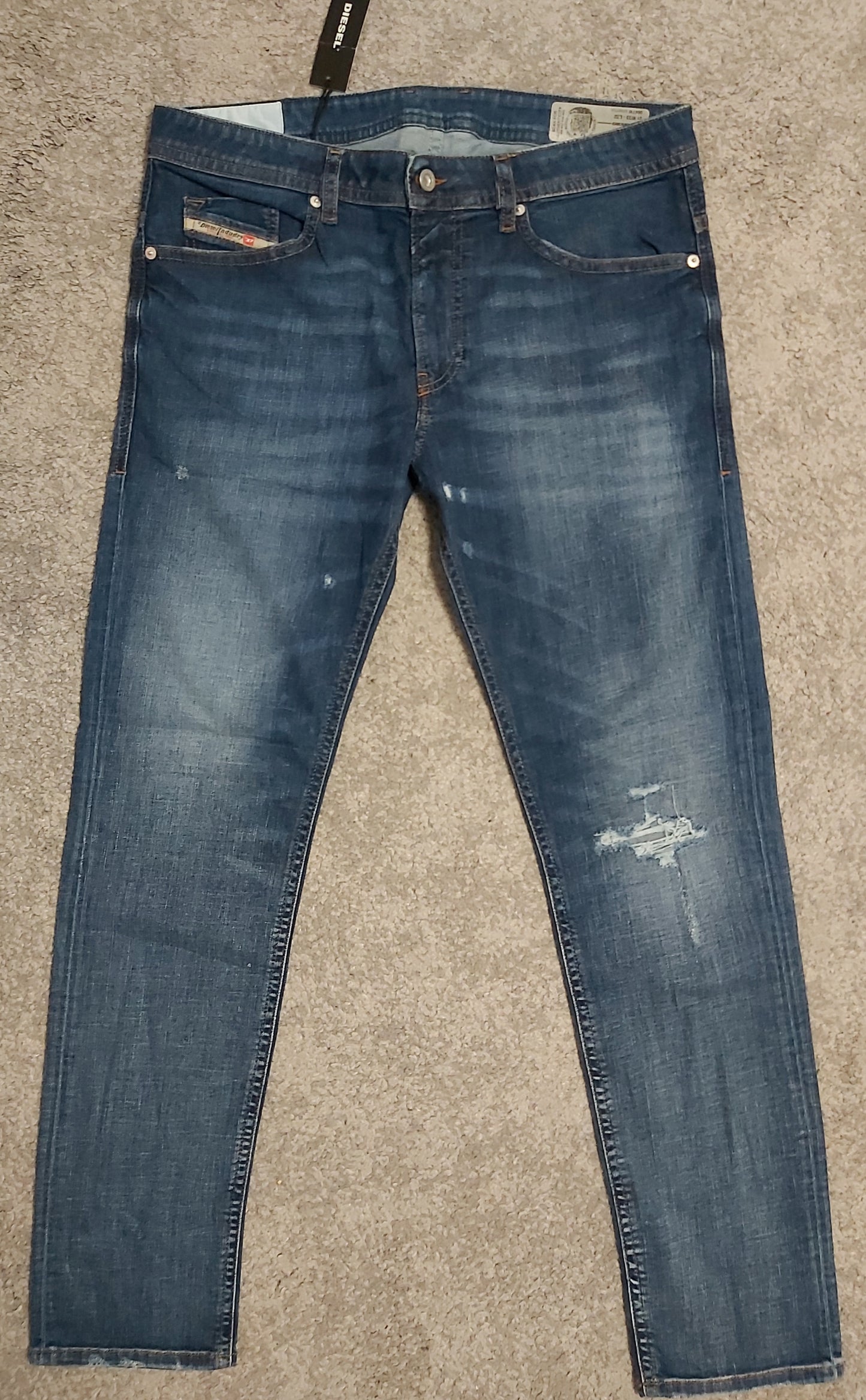 Diesel Herren Jeans Thommer 084TW Blau Stretch Slim Skinny Neu