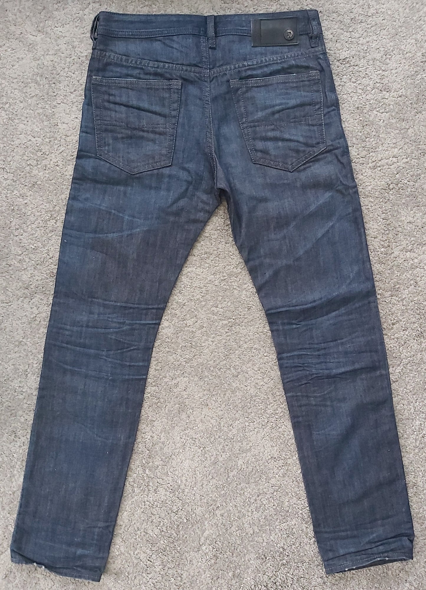 Diesel Herren Jeans Buster 0842N Dunkelblau Regular Slim Tapered Baumwolle Neu