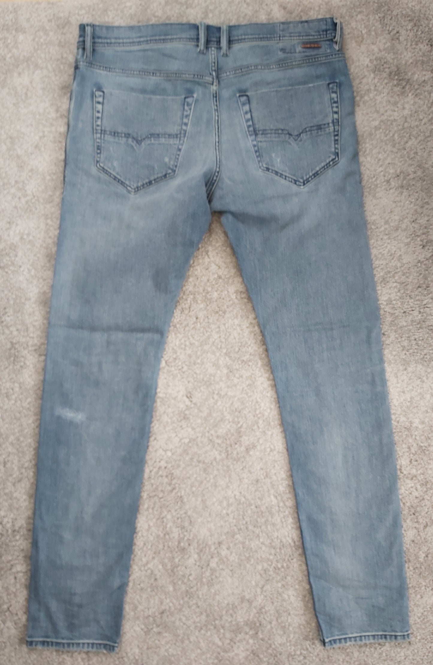 Diesel Herren Jeans Tepphar 084Vi Blau Slim Carrot Stretch Neu