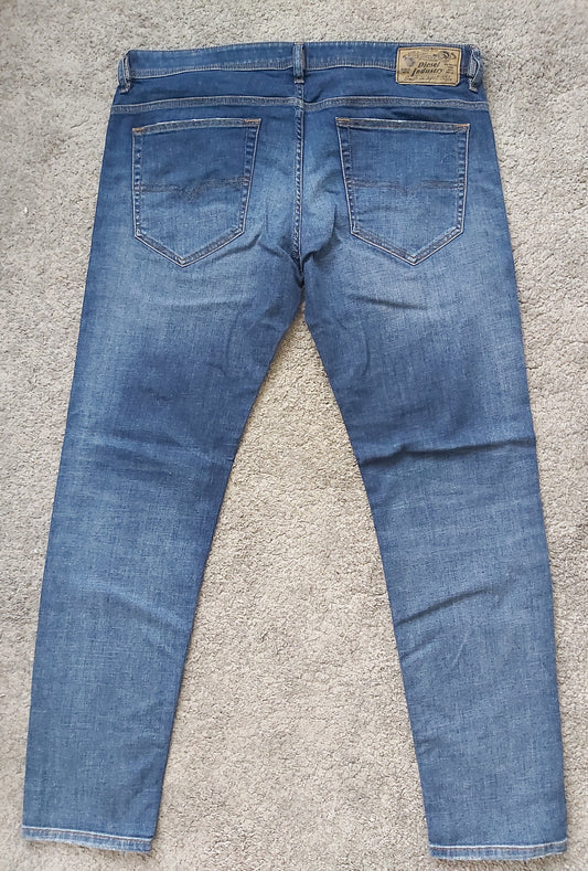 Diesel Herren Jeans Thavar-XP R8TW4 W36 L32 Blau Slim Skinny Stretch Neu