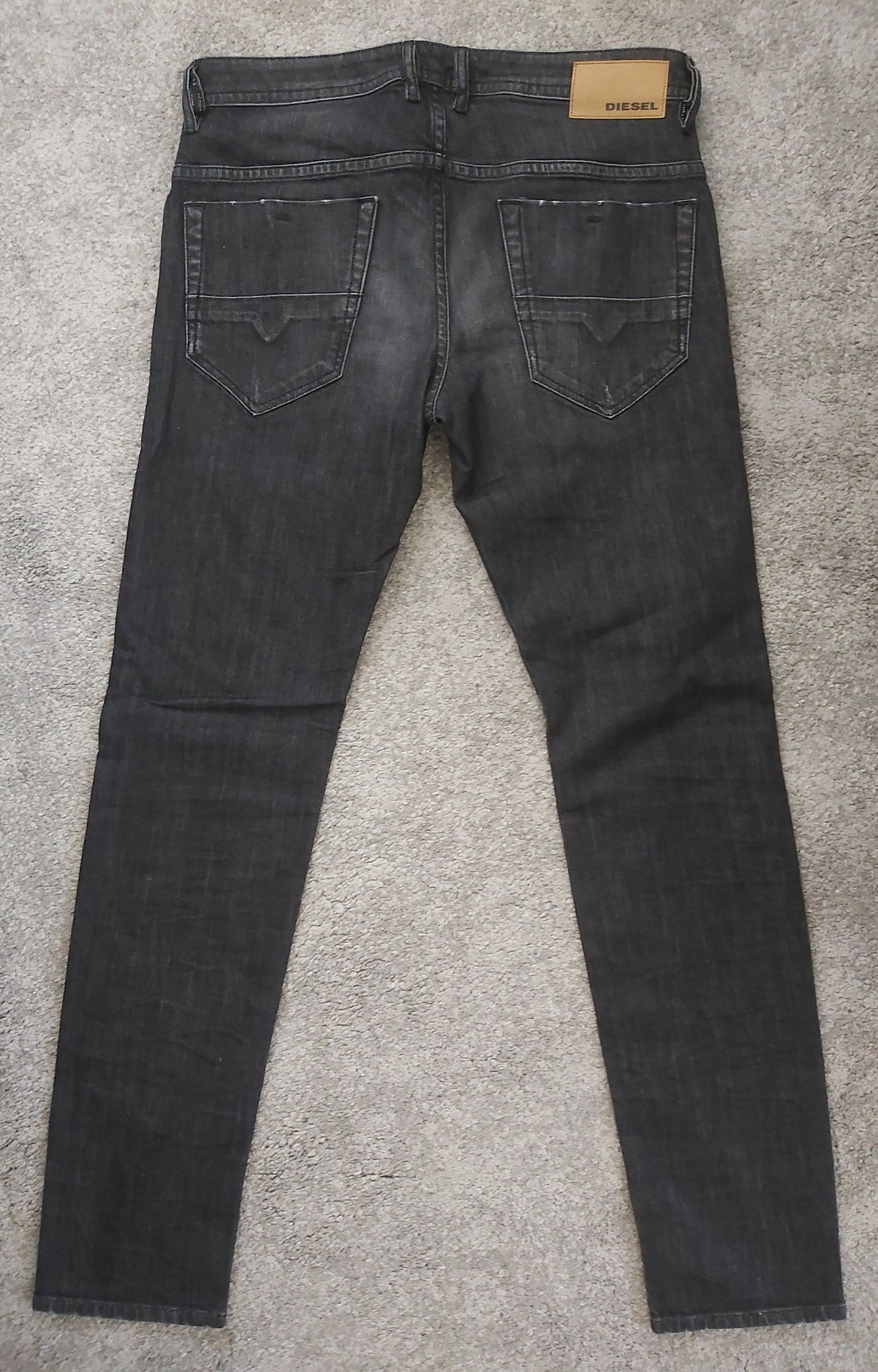 Diesel Herren Jeans Thommer-X 0095R Schwarz Vintage Used Look Stretch Neu