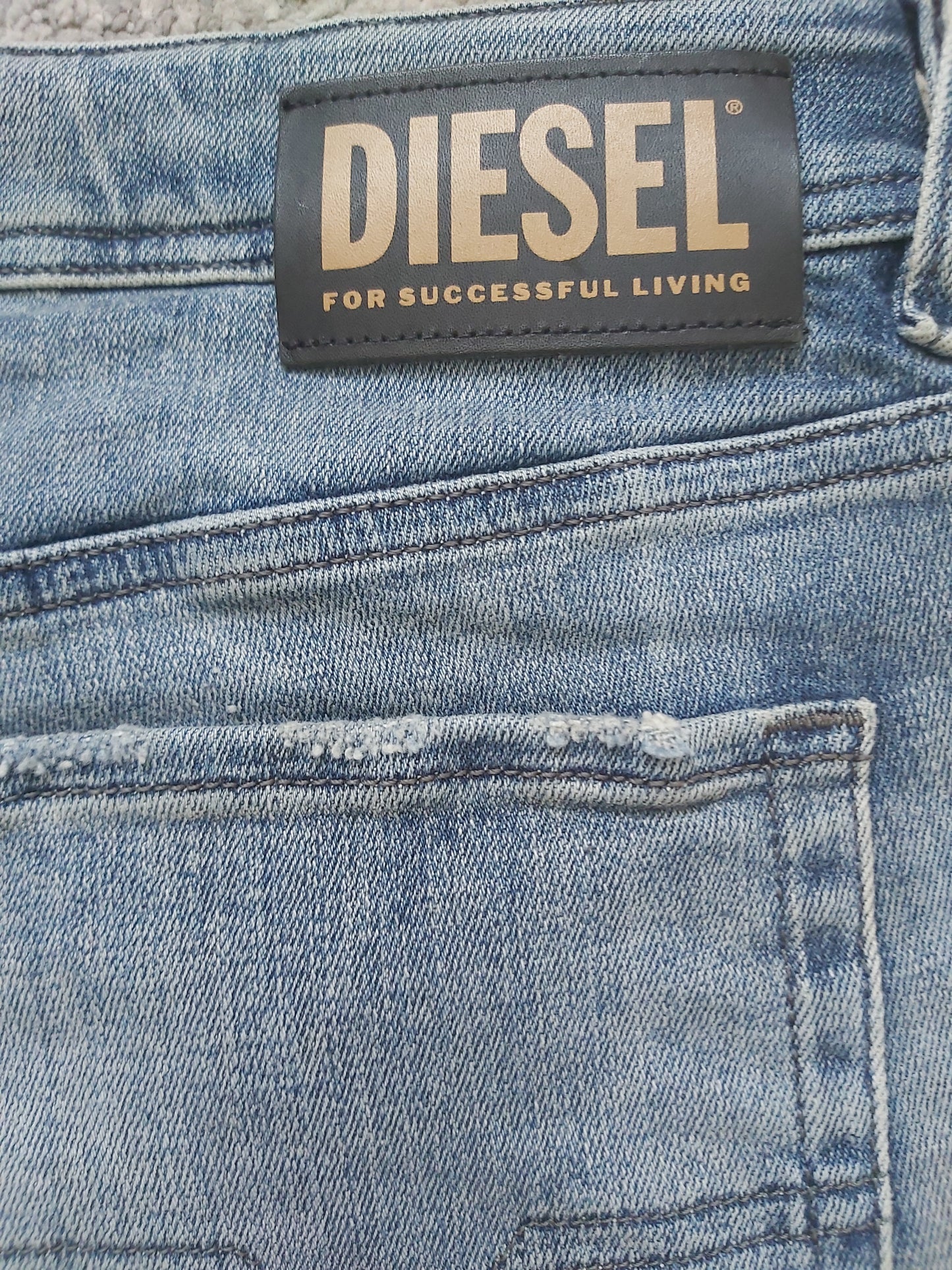 Diesel Herren Jeans Sleenker-X 0098D Blau Vintage Look Slim Skinny Stretch Neu