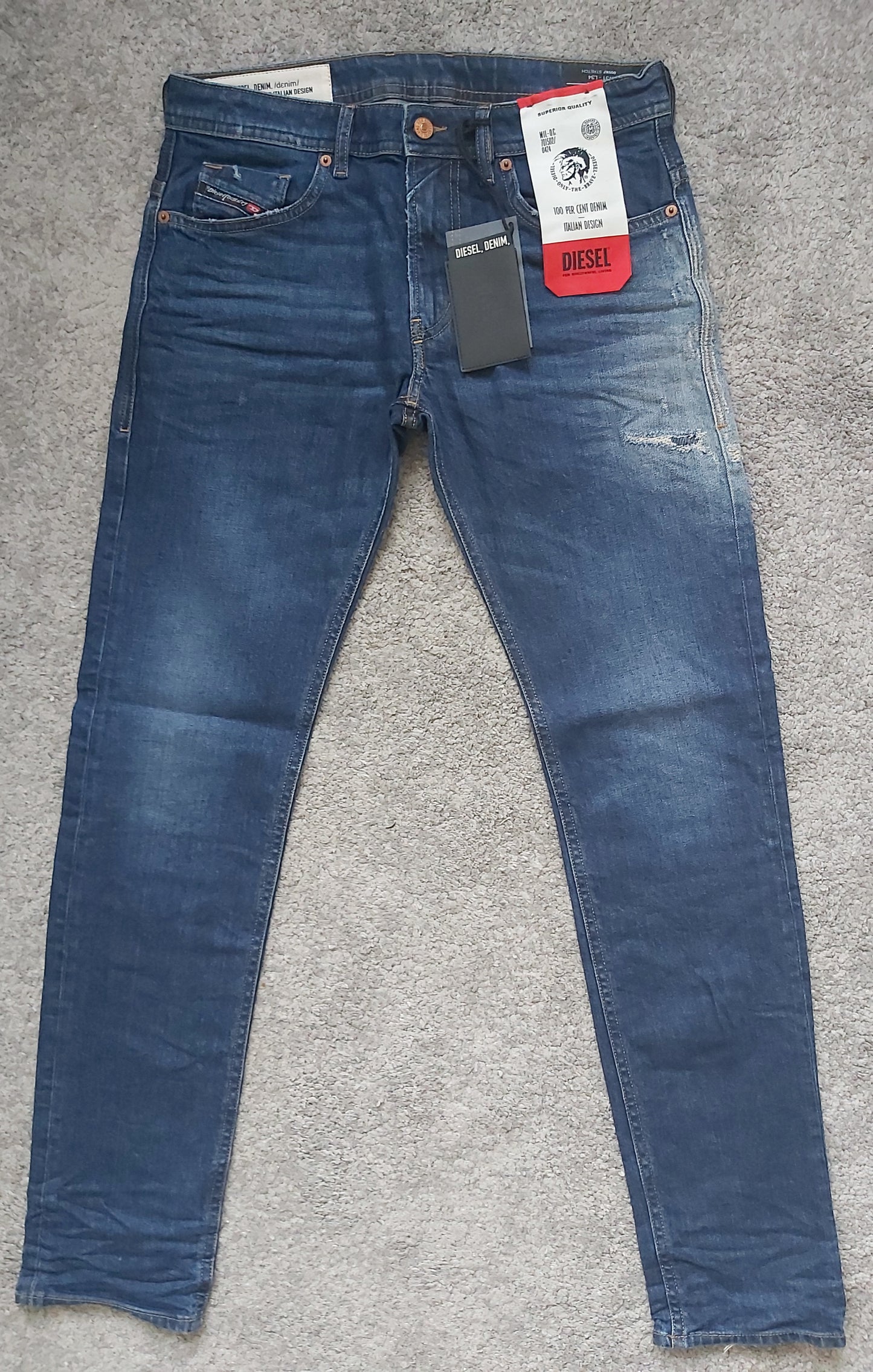 Diesel Herren Jeans Thommer-X 009KF Blau Slim Skinny Stretch Neu