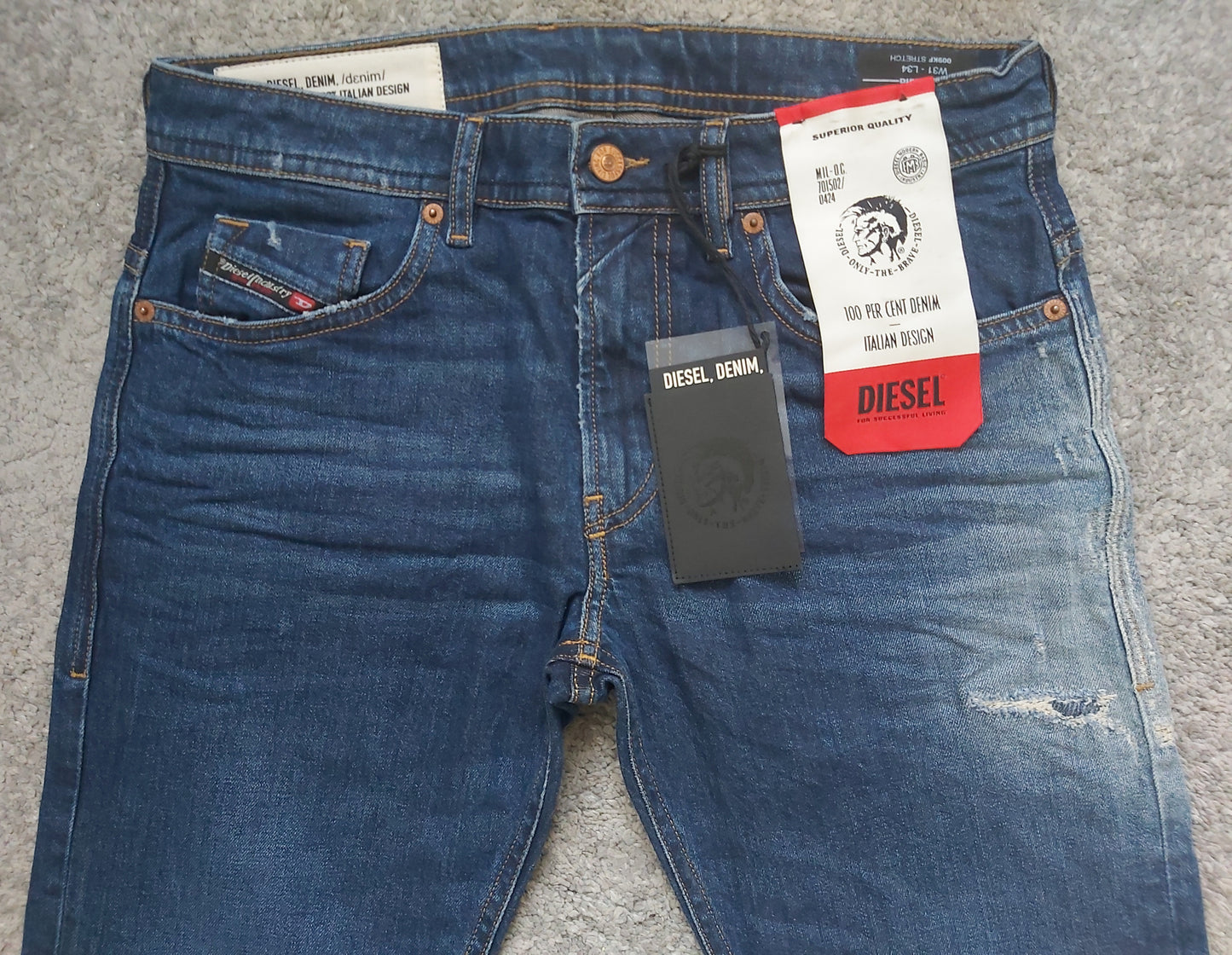 Diesel Herren Jeans Thommer-X 009KF Blau Slim Skinny Stretch Neu