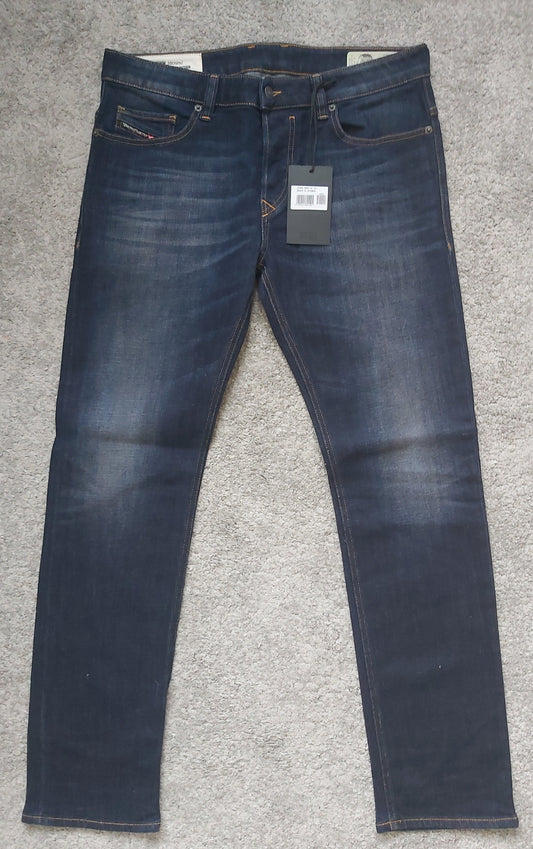 Diesel Herren Jeans Safado-X 0890Z Dunkelblau Straight Used Look Stretch Neu