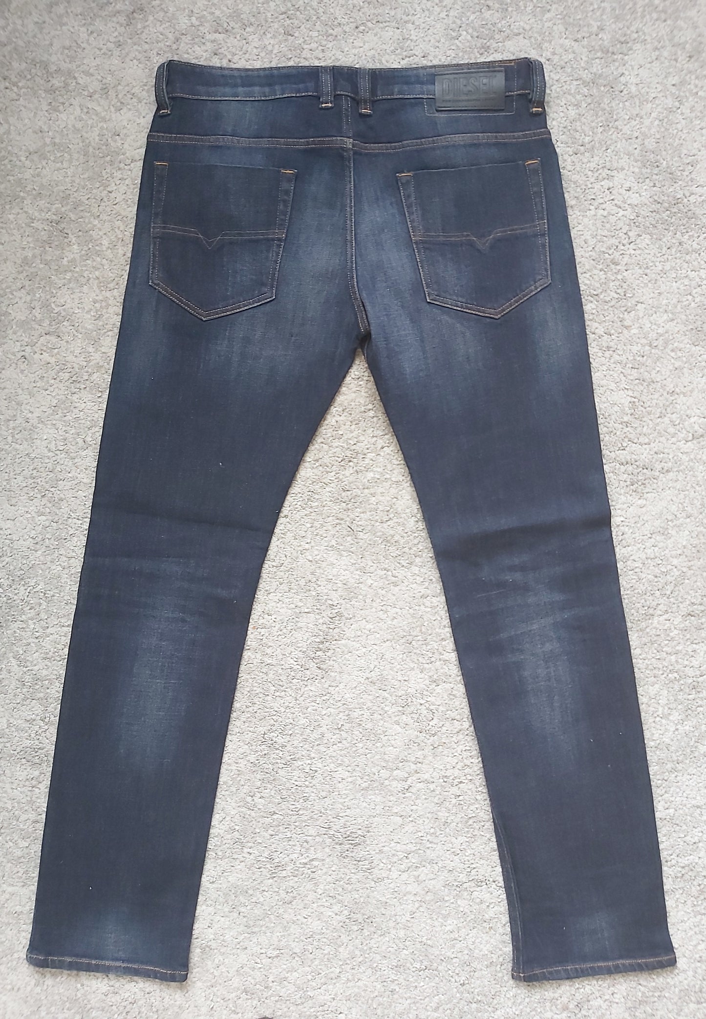 Diesel Herren Jeans Safado-X 0890Z Dunkelblau Straight Used Look Stretch Neu