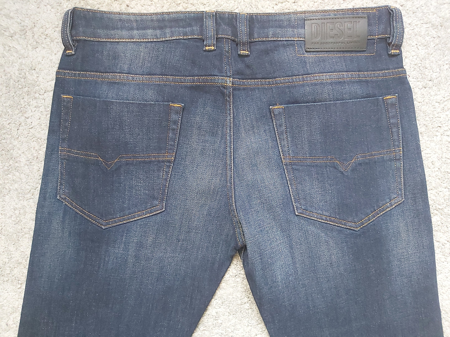 Diesel Herren Jeans Safado-X 0890Z Dunkelblau Straight Used Look Stretch Neu