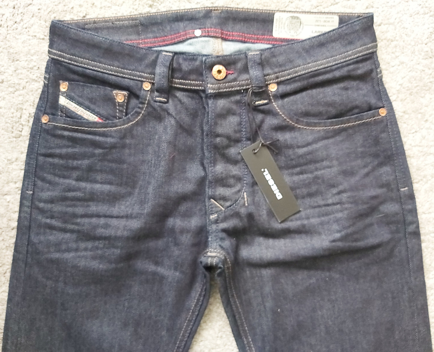 Diesel Herren Jeans Larkee 084HN Tiefdunkelblau Regular Straight Neu