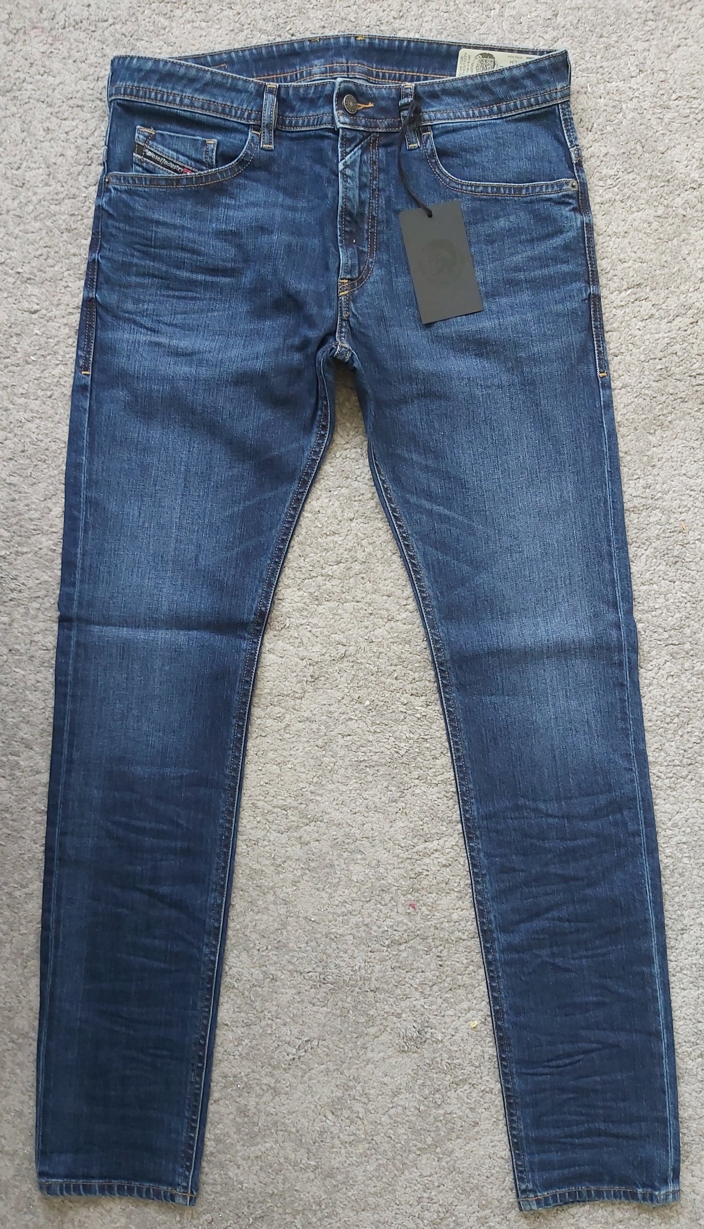 Diesel Herren Jeans Thommer-SP 0890E Blau Slim Skinny Stretch Neu